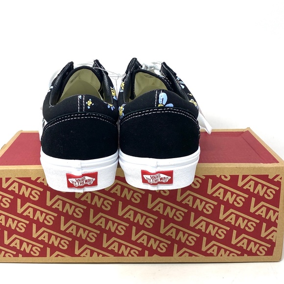 VANS Old Skool Low Top Black Floral Suede Canvas Women Size Sneakers VN0A5JMIY23 - Picture 4 of 11